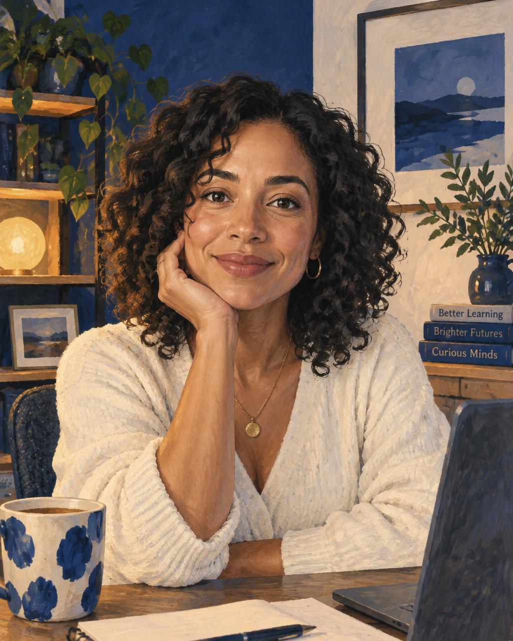 Painterly preview portrait of the Tuttari tutor, not live video